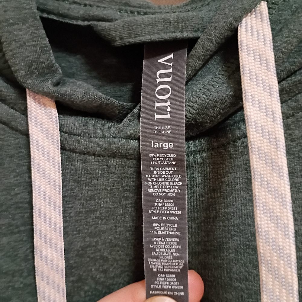 Vuori Halo Essential Cropped Hoodie Large - Picture 3 of 5